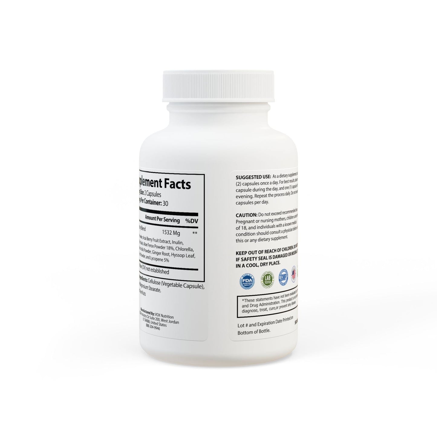 acai powder benefits SUPERFOOD COMPLEX Acai Berry Supplement bottle , 60 capsules, vegan-friendly, supports healthy digestion.