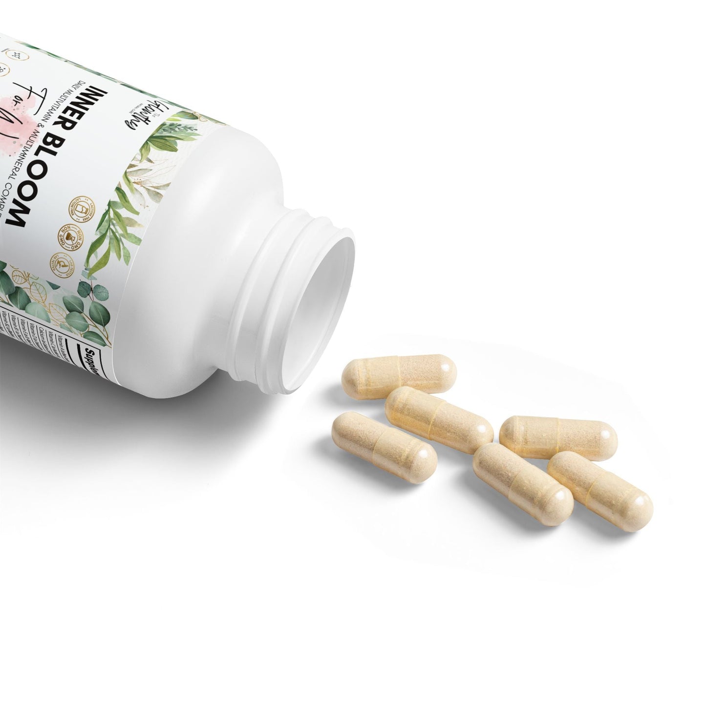 Multivitamin for Women INNER BLOOM Supplement (60 Capsules) All in one. designed to support exercise performance, aerobic energy metabolism, conversion of food into cellular energy, hair health, antioxidant function.