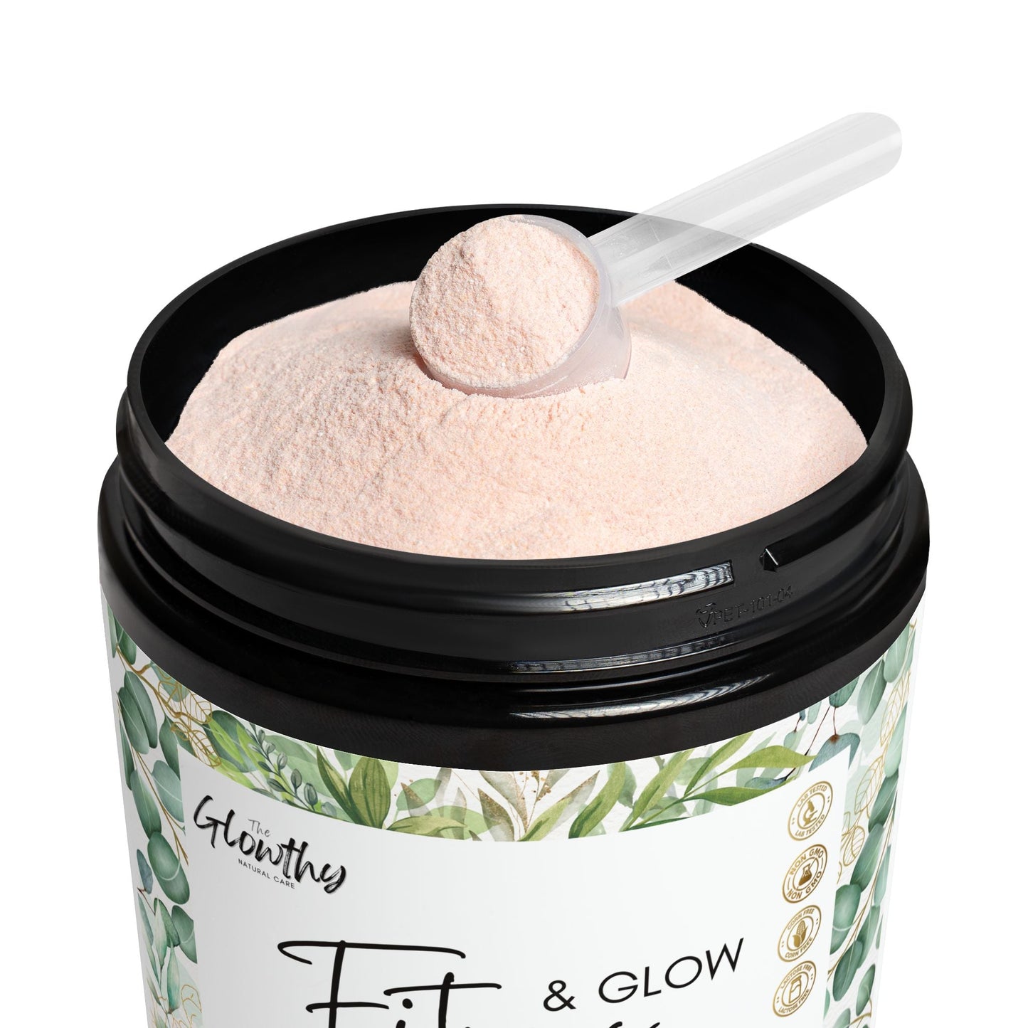 Electrolyte Powder Supplement - FITNESS & GLOW ION + Select Electrolyte Supplement, 225g, 7.9oz in a black container, vegan-friendly, contains essential electrolytes, vitamins, minerals, and superfoods to fuel hydration and energy. Take your workout to the next level
