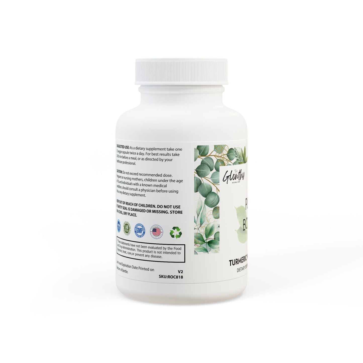 PLANT BOOST+ TURMERIC with BioPerine® (Black Pepper Fruit Extract) Supplement (60 Capsules)
