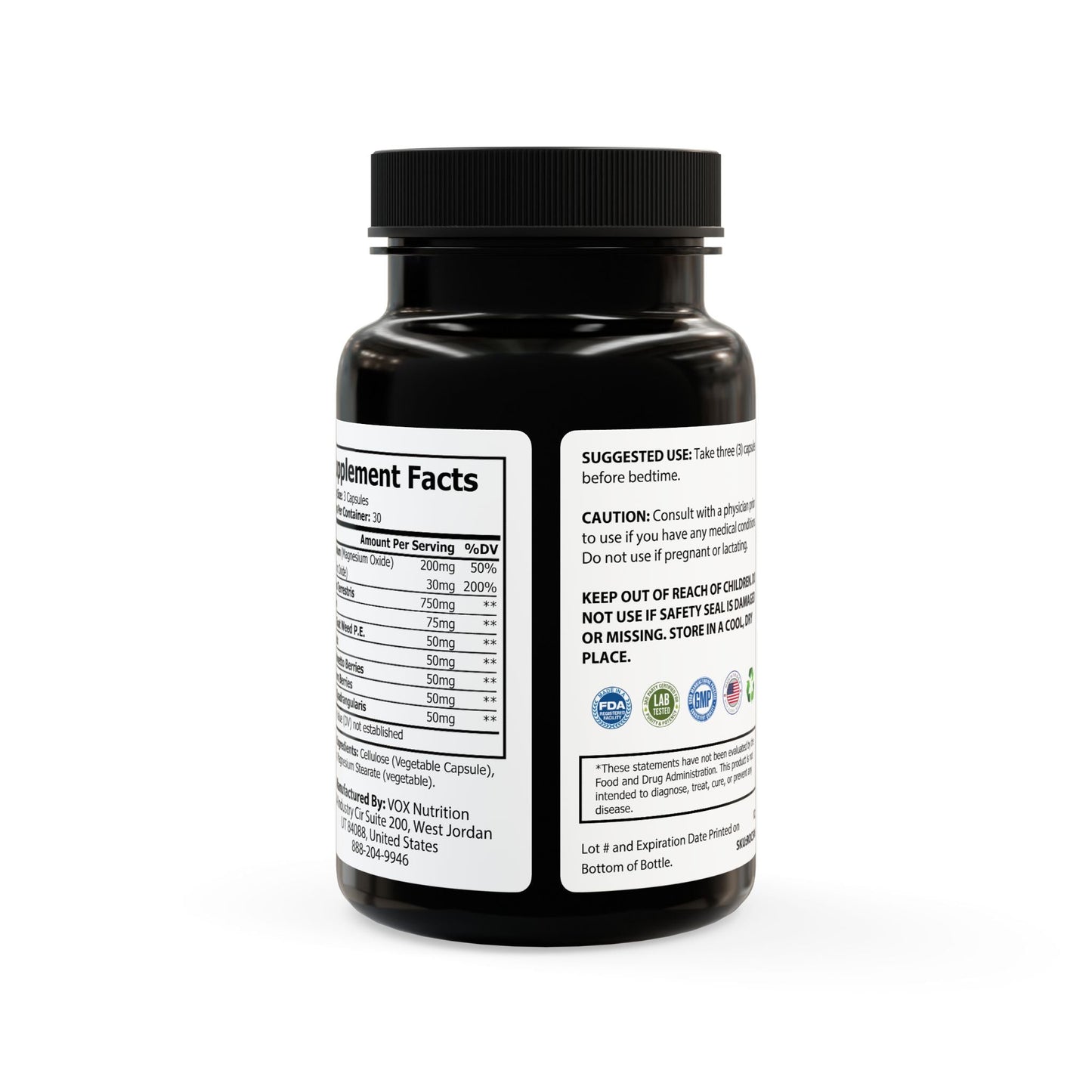 Magnesium Zinc Supplement MINERAL BOOST+ to boost Exercice Performance, bottle with 90 capsules supporting athletic performance and bodybuilding, vegan-friendly and non-GMO.