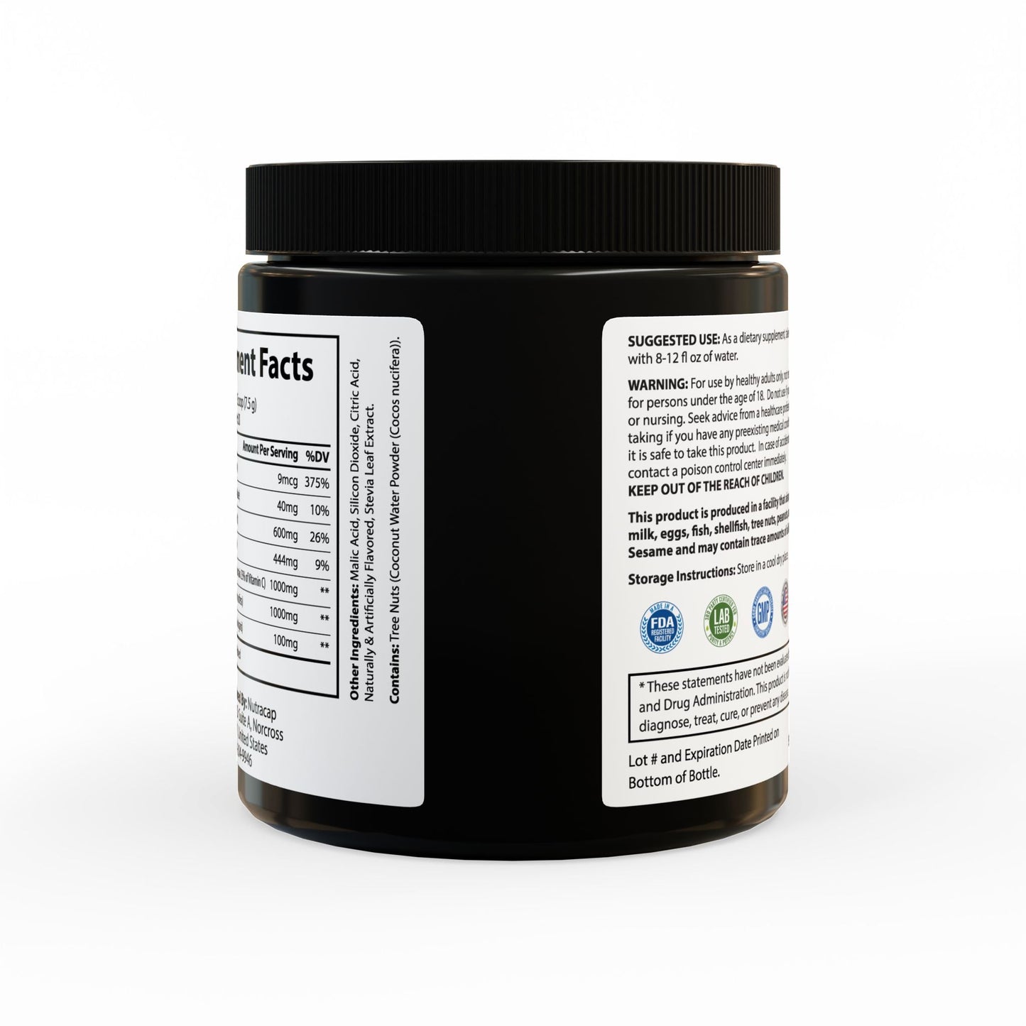 Electrolyte Powder Supplement - FITNESS & GLOW ION + Select Electrolyte Supplement, 225g, 7.9oz in a black container, vegan-friendly, contains essential electrolytes, vitamins, minerals, and superfoods to fuel hydration and energy. Take your workout to the next level
