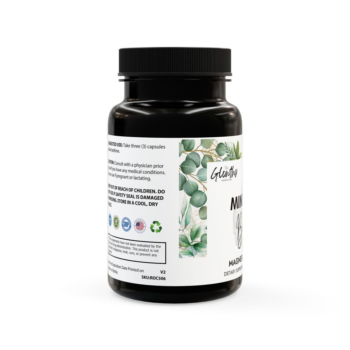 Magnesium Zinc Supplement MINERAL BOOST+ to boost Exercice Performance, bottle with 90 capsules supporting athletic performance and bodybuilding, vegan-friendly and non-GMO.