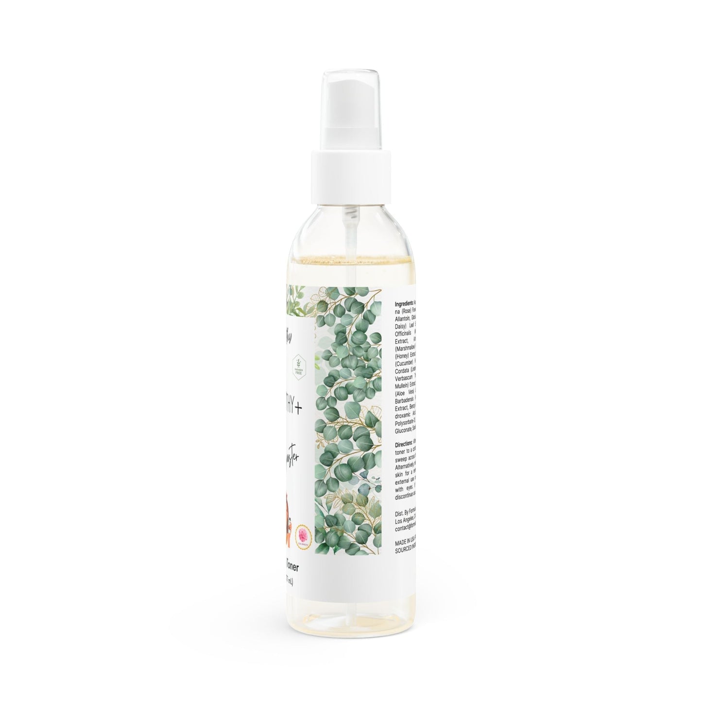 Calming Toner, 6oz GLOWTHY+ SKIN BOOSTER 6oz bottle with fine-mist sprayer for sensitive skin.