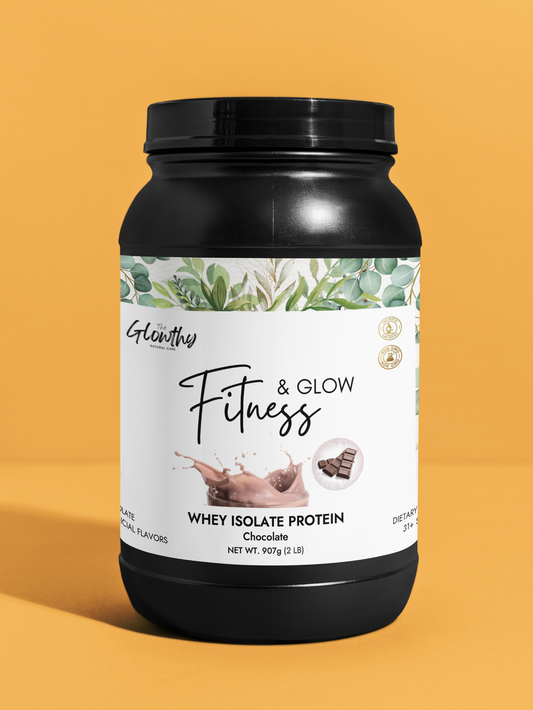 whey protein isolate Supplement 907g by FITNESS & GLOW, supports muscle recovery and growth, non-GMO, FDA-certified.