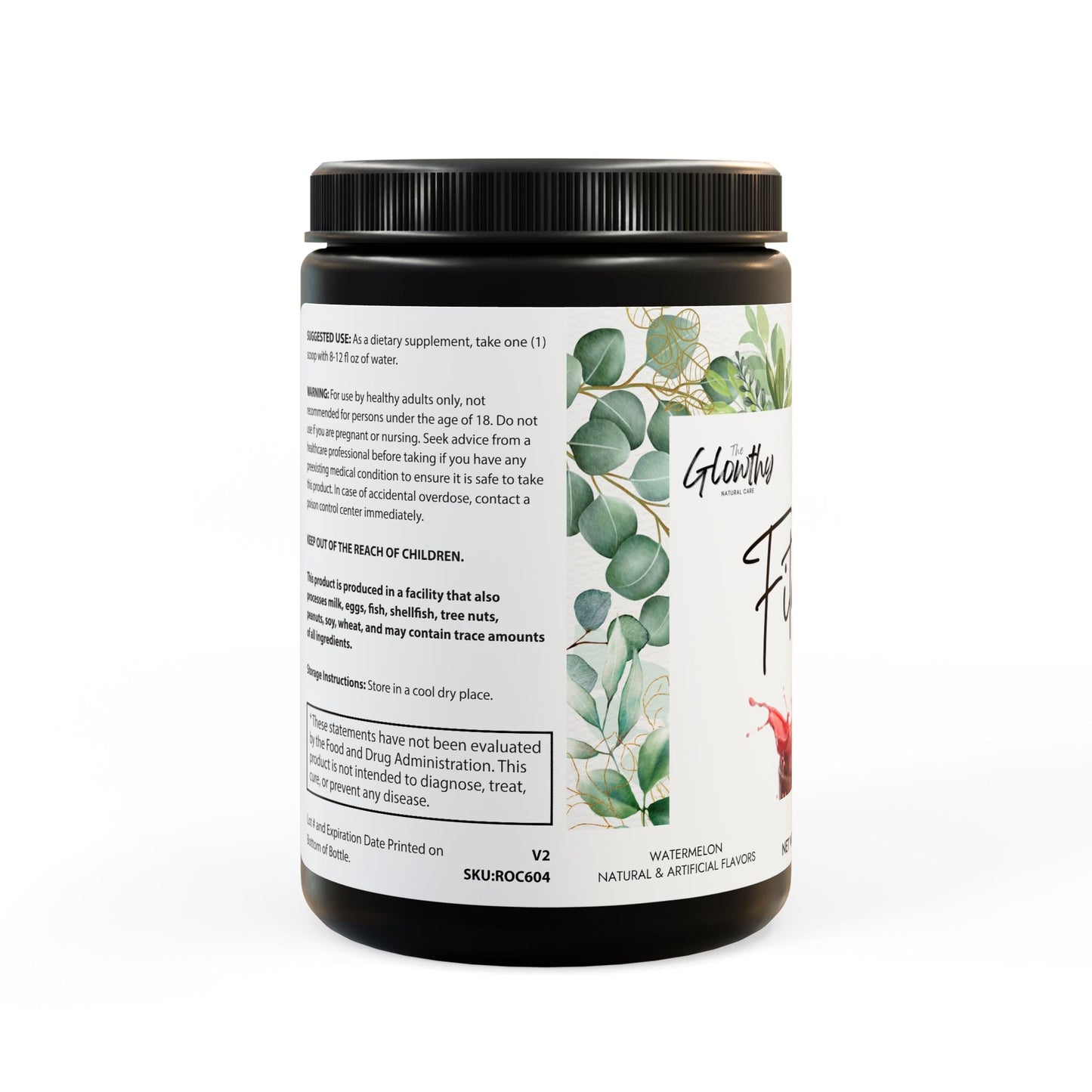 FITNESS & GLOW BCAA Supplement with Watermelon flavor boosts exercise, aids recovery, and prevents muscle breakdown. Ideal for fitness enthusiasts and athletes.