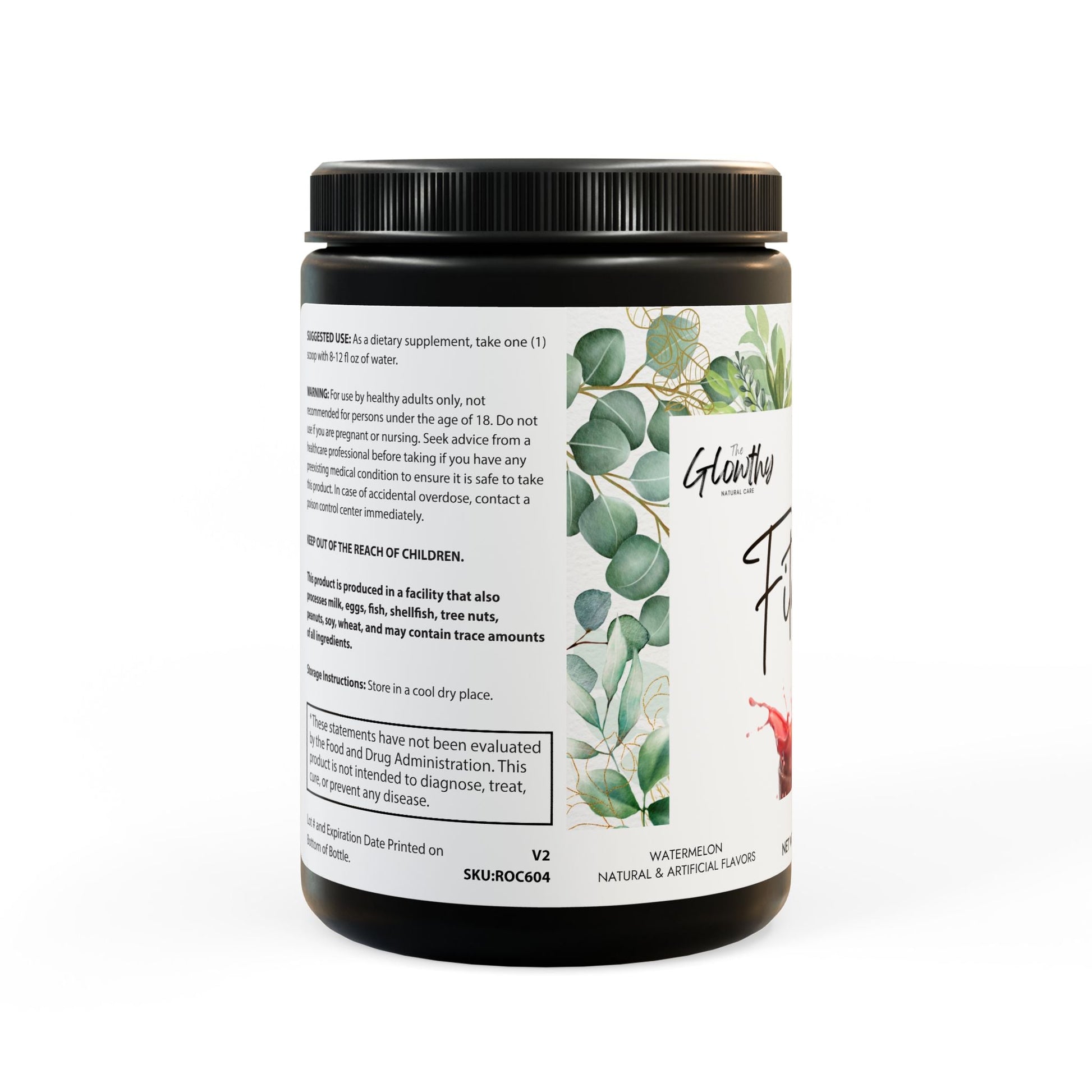 FITNESS & GLOW BCAA Supplement with Watermelon flavor boosts exercise, aids recovery, and prevents muscle breakdown. Ideal for fitness enthusiasts and athletes.