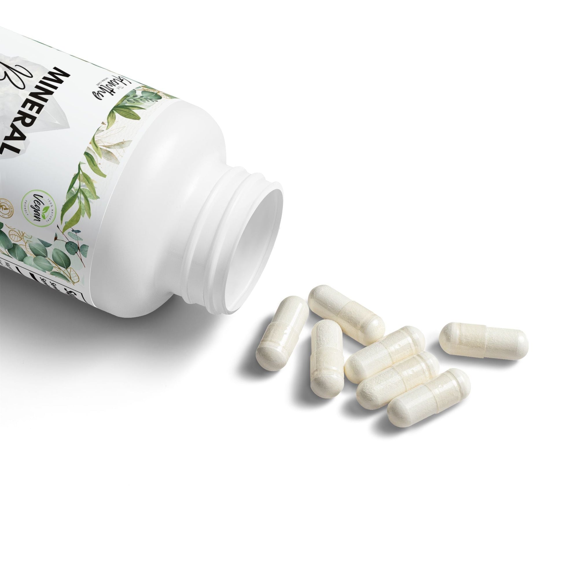 Magnesium Glycinate Supplement MINERAL BOOST+ Magnesium Glycinate Supplement, Natural boost dietary supplement​, bottle with 60 capsules, supports athletic performance, vegan-friendly and non-GMO.