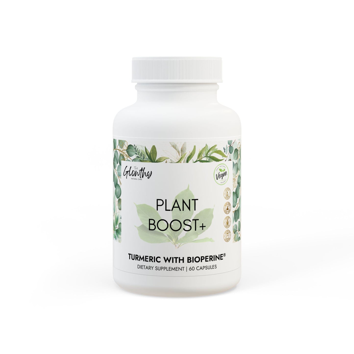 PLANT BOOST+ TURMERIC with BioPerine® (Black Pepper Fruit Extract) Supplement (60 Capsules)
