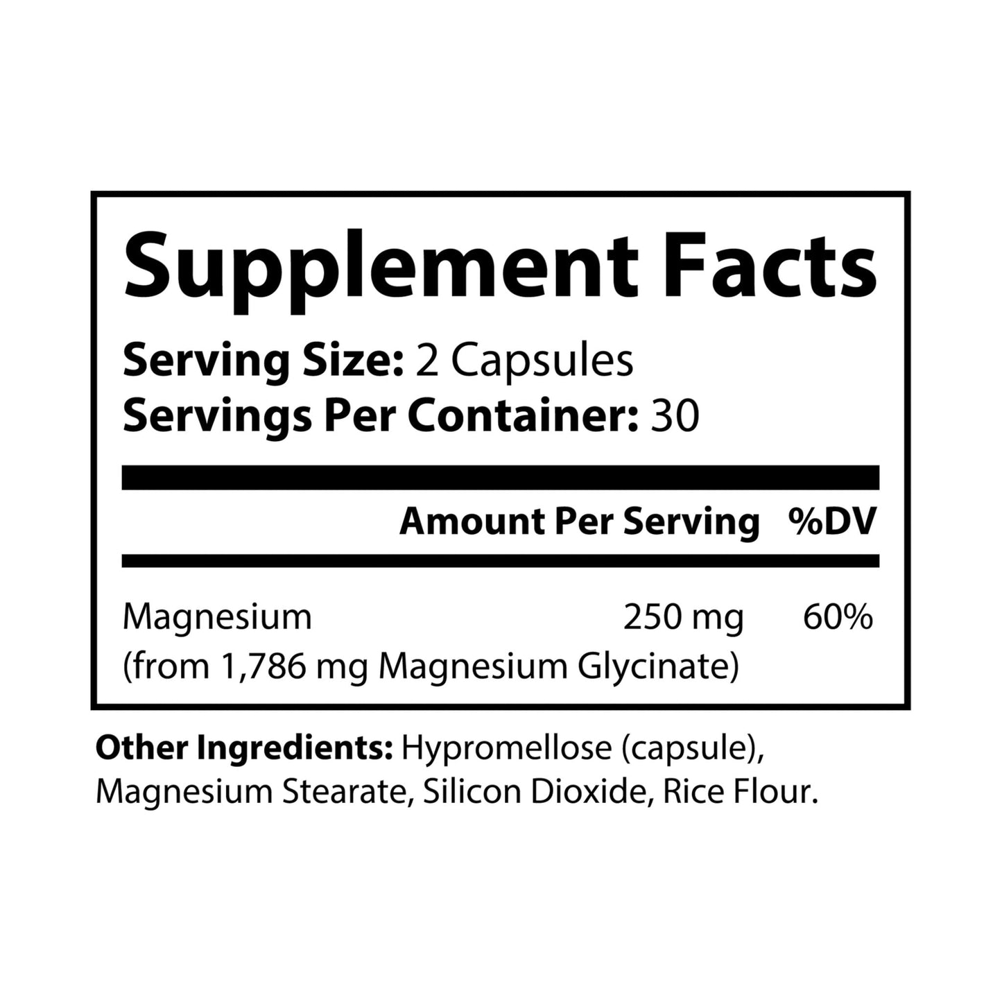 Magnesium Glycinate Supplement MINERAL BOOST+ Magnesium Glycinate Supplement, Natural boost dietary supplement​, bottle with 60 capsules, supports athletic performance, vegan-friendly and non-GMO.