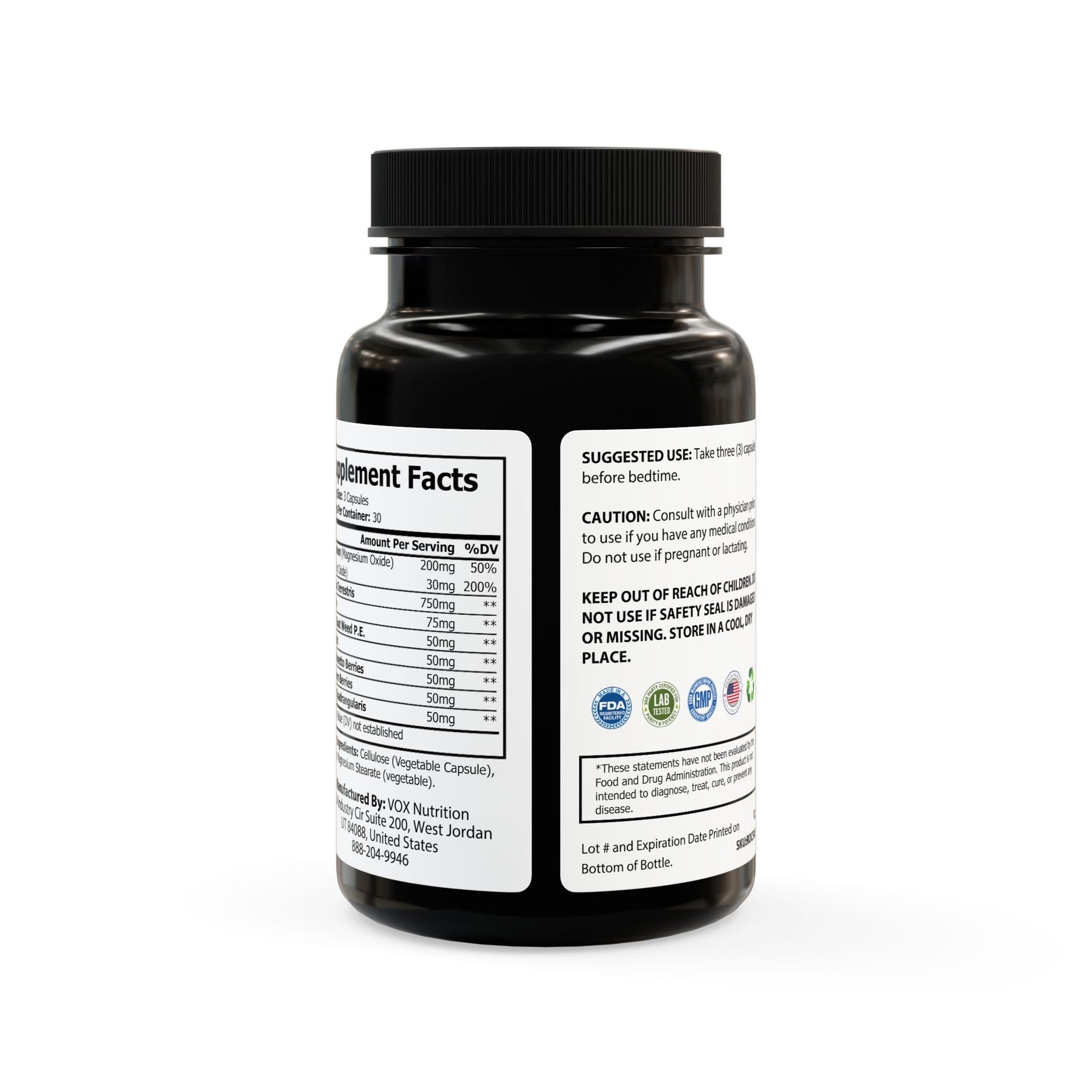 Magnesium Zinc Supplement MINERAL BOOST+ to boost Exercice Performance, bottle with 90 capsules supporting athletic performance and bodybuilding, vegan-friendly and non-GMO.