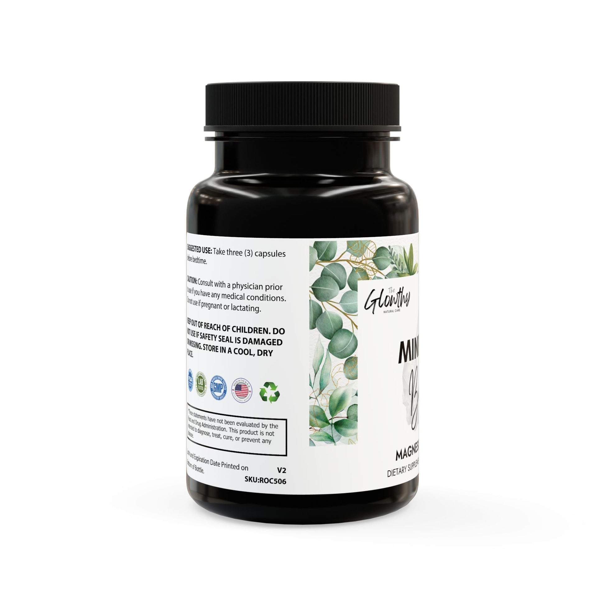 Magnesium Zinc Supplement MINERAL BOOST+ to boost Exercice Performance, bottle with 90 capsules supporting athletic performance and bodybuilding, vegan-friendly and non-GMO.
