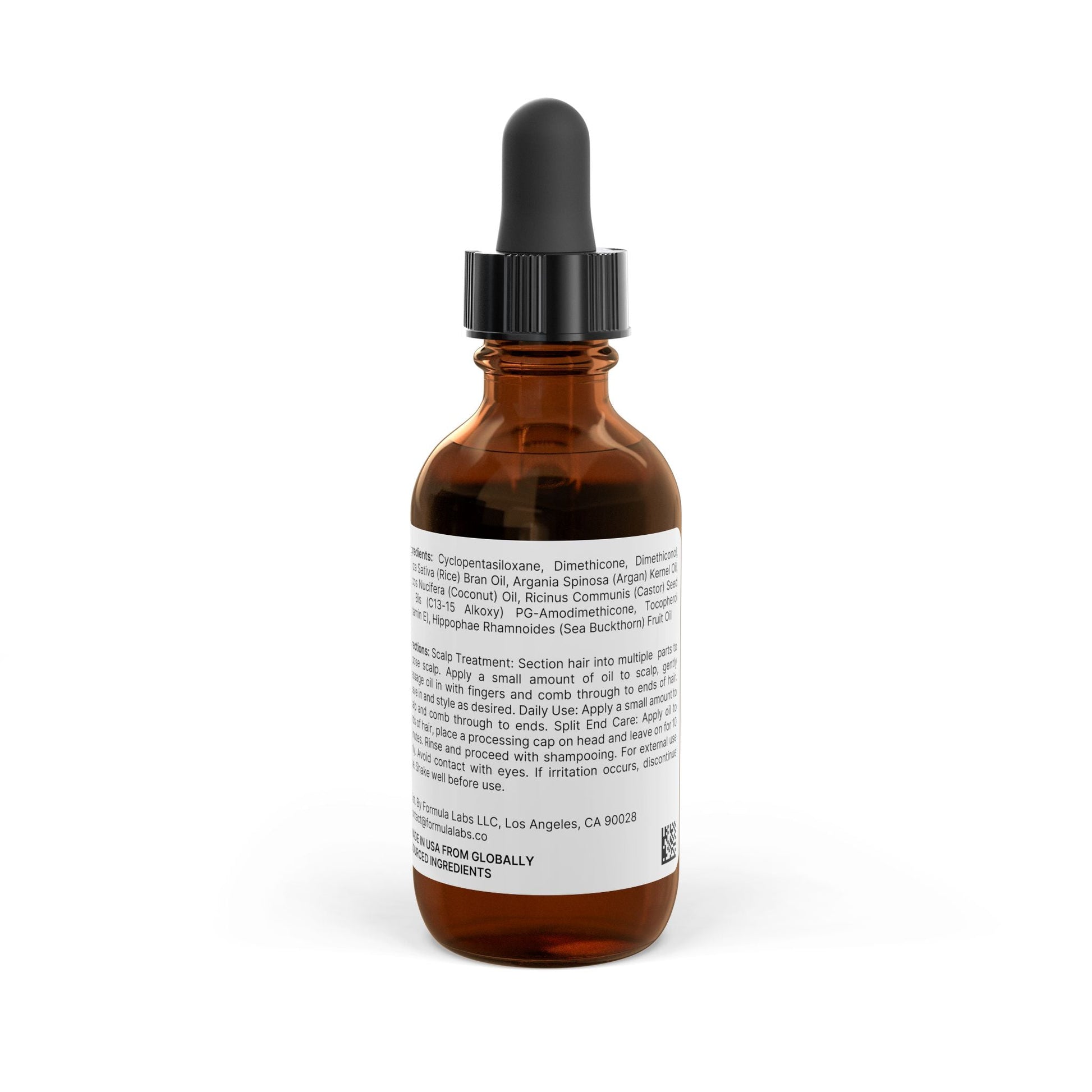 GLOWTHY+ Hair Booster Hair Oil 2oz bottle with dropper, vegan and cruelty-free formula for healthy, shiny hair.