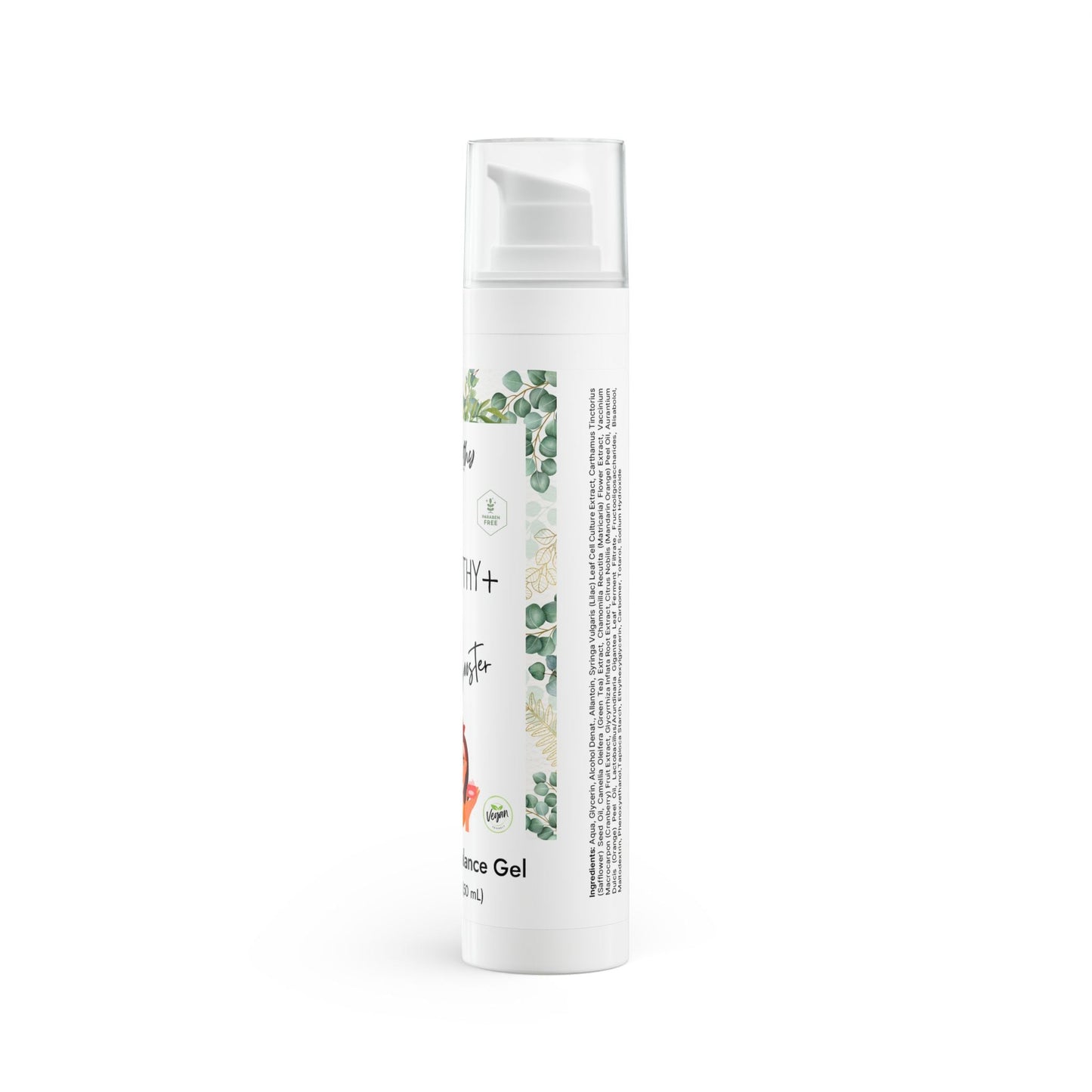 GLOWTHY+ SKIN BOOSTER Moisture Balance Gel, white bottle with airless pump, 1.7oz, lightweight hydration for dry, blemish-prone skin.
