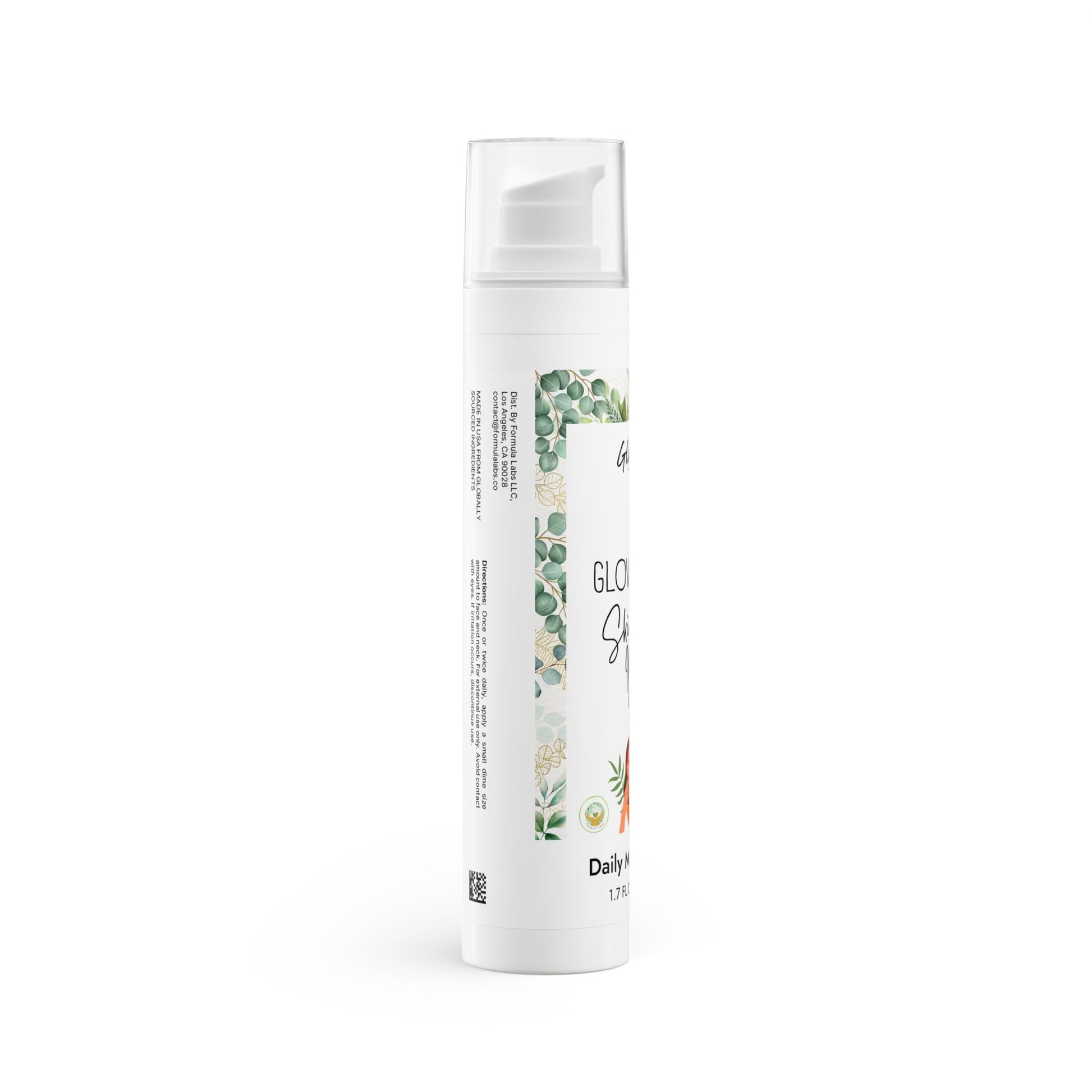 Daily Moisturizer for radiant skin GLOWTHY+ SKIN BOOSTER Daily Moisturizer, 1.7oz in white plastic bottle with white airless pump, for hydrated, radiant skin.