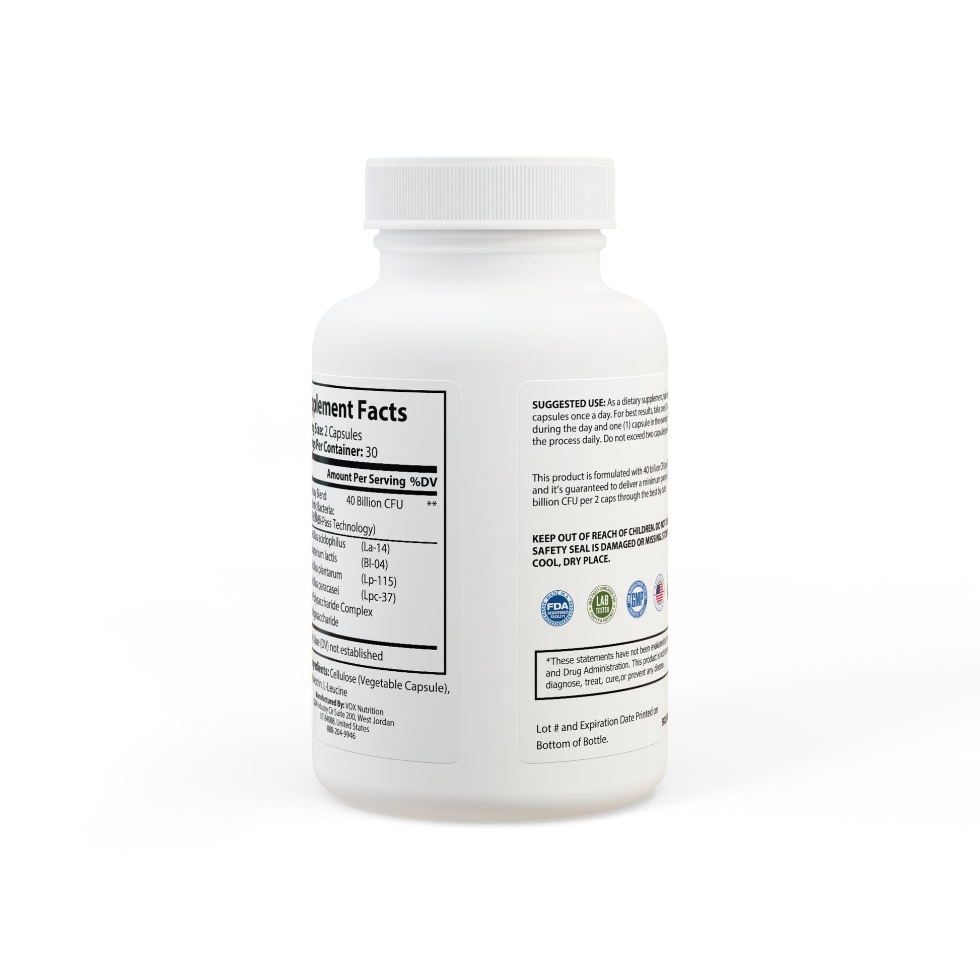 Probiotics benefits - ADVANCE PROBIOTICS Supplement (60 Capsules), upports good bacteria in the digestive tract, athletic performance and reduces muscle damage.