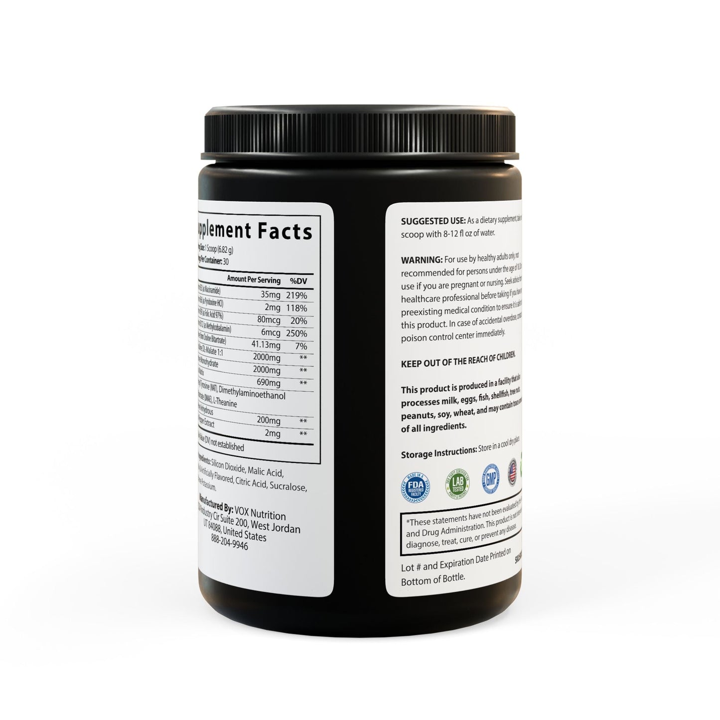 Pre-Workout Supplements - FITNESS & GLOW Fruit Punch, 204g container.