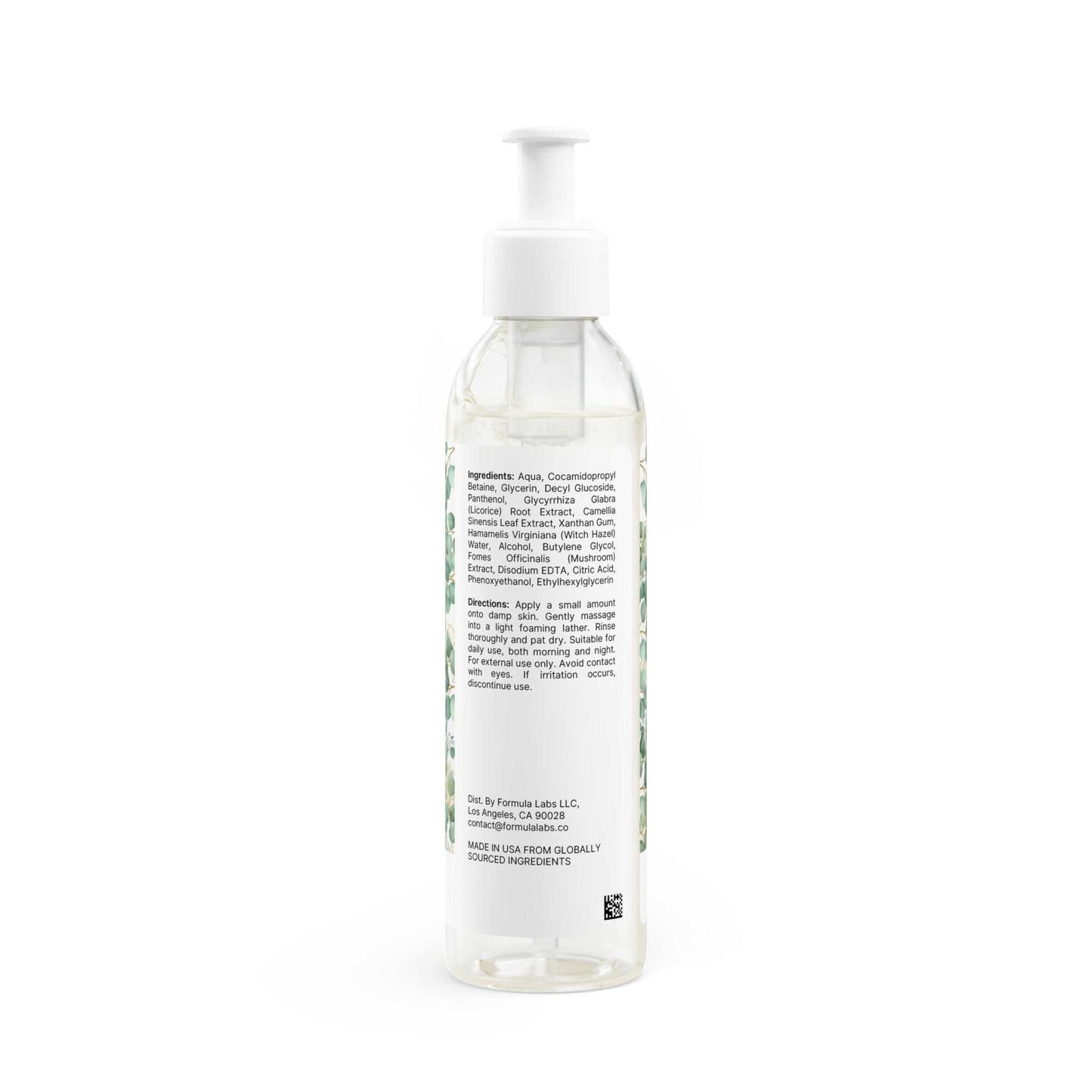 Gentle Cleanser GLOWTHY+ SKIN BOOSTER Face and Body, 6oz bottle with pump, ideal for sensitive skin.