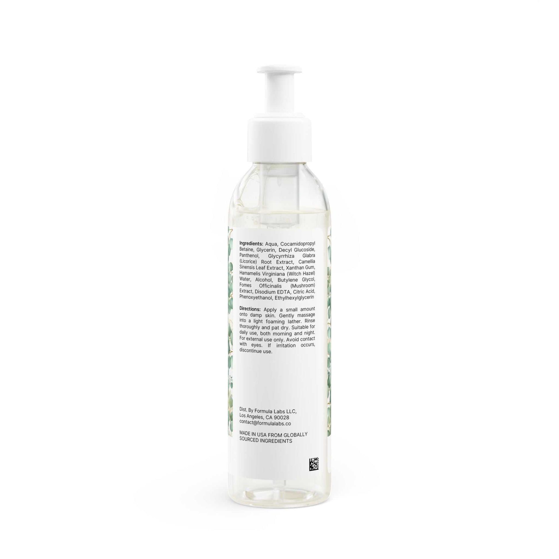 Gentle Cleanser GLOWTHY+ SKIN BOOSTER Face and Body, 6oz bottle with pump, ideal for sensitive skin.