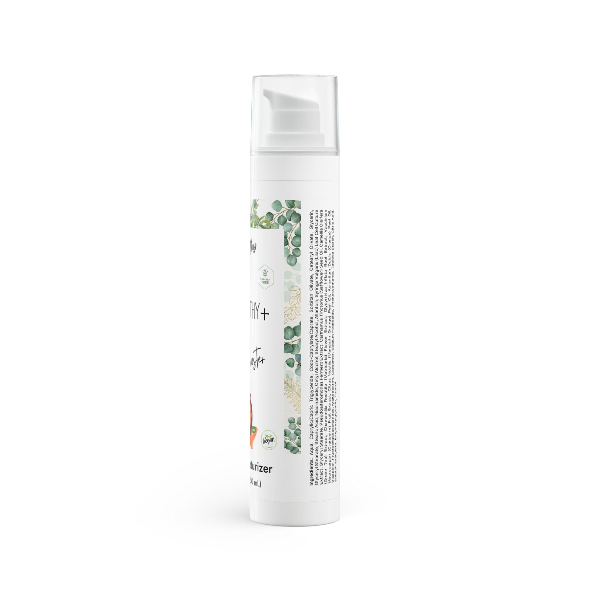 Daily Moisturizer for radiant skin GLOWTHY+ SKIN BOOSTER Daily Moisturizer, 1.7oz in white plastic bottle with white airless pump, for hydrated, radiant skin.