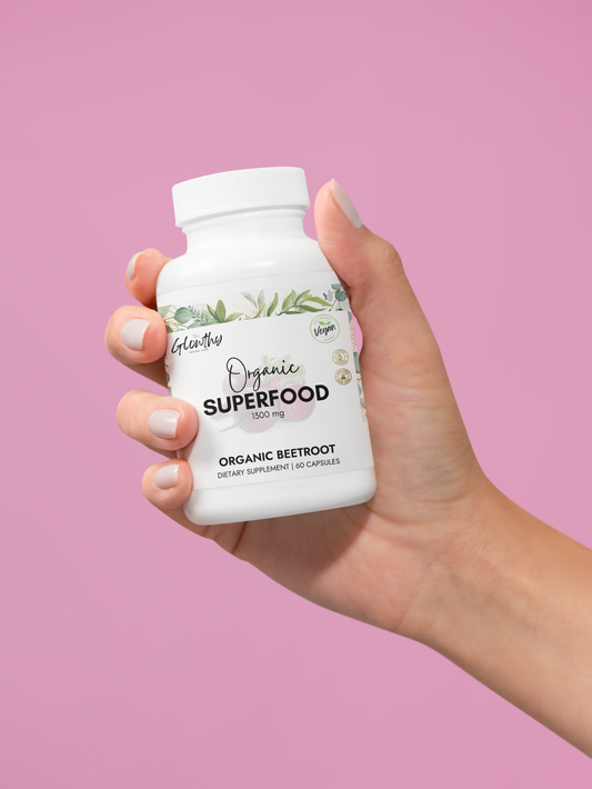 beet powder benefits ORGANIC SUPERFOOD Beetroot Supplement, fuels your body and support your health—naturally and effectively. It impacts circulation, stamina and cardiovascular health, 60 Capsules in white bottle